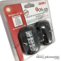 12-24 Volt, Siyah İskele sancak Feneri, Fos Led20
