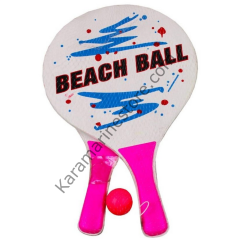Beach Ball Tahta Raket - 3394 - Pembe