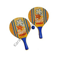 Beach Ball Tahta Raket - 3394 - Sarı