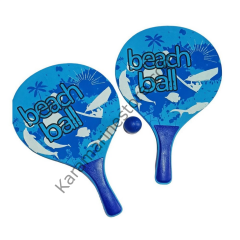 Beach Ball Tahta Raket - 3394 - Mavi