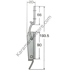 194 X 31 mm, Paslanmaz Mandallı Kilit