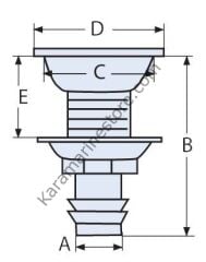 16mm Depo Havalandırma Gömme
