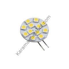 12 Led'li G4 Ampul Yan Gün Işığı 12-24 V