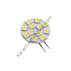 12 Led'li G4 Ampul Yan Gün Işığı 12-24 V