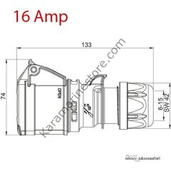 IP44 16 Amp. 32 Amp. Sahil Besleme Uzatma Prizi