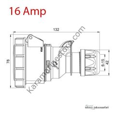 IP67 16 Amp. 32 Amp. Sahil Besleme Uzatma Prizi