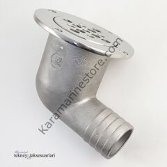 38mm, Paslanmaz Yer Süzgeçi, çekvalfli Tahliye, Yer Sifonu