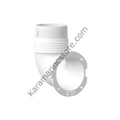 Ventilatör Konnektörü, Dirsek, 76mm, Beyaz