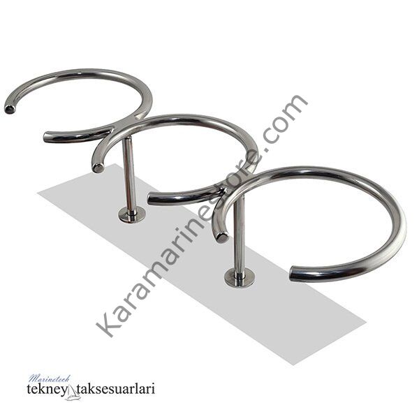 Paslanmaz Üçlü Bardak Tutucu, Bardaklık