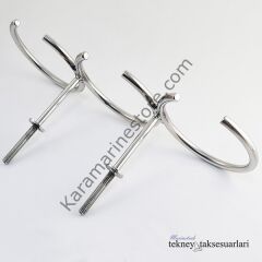 Paslanmaz Üçlü Bardak Tutucu, Bardaklık