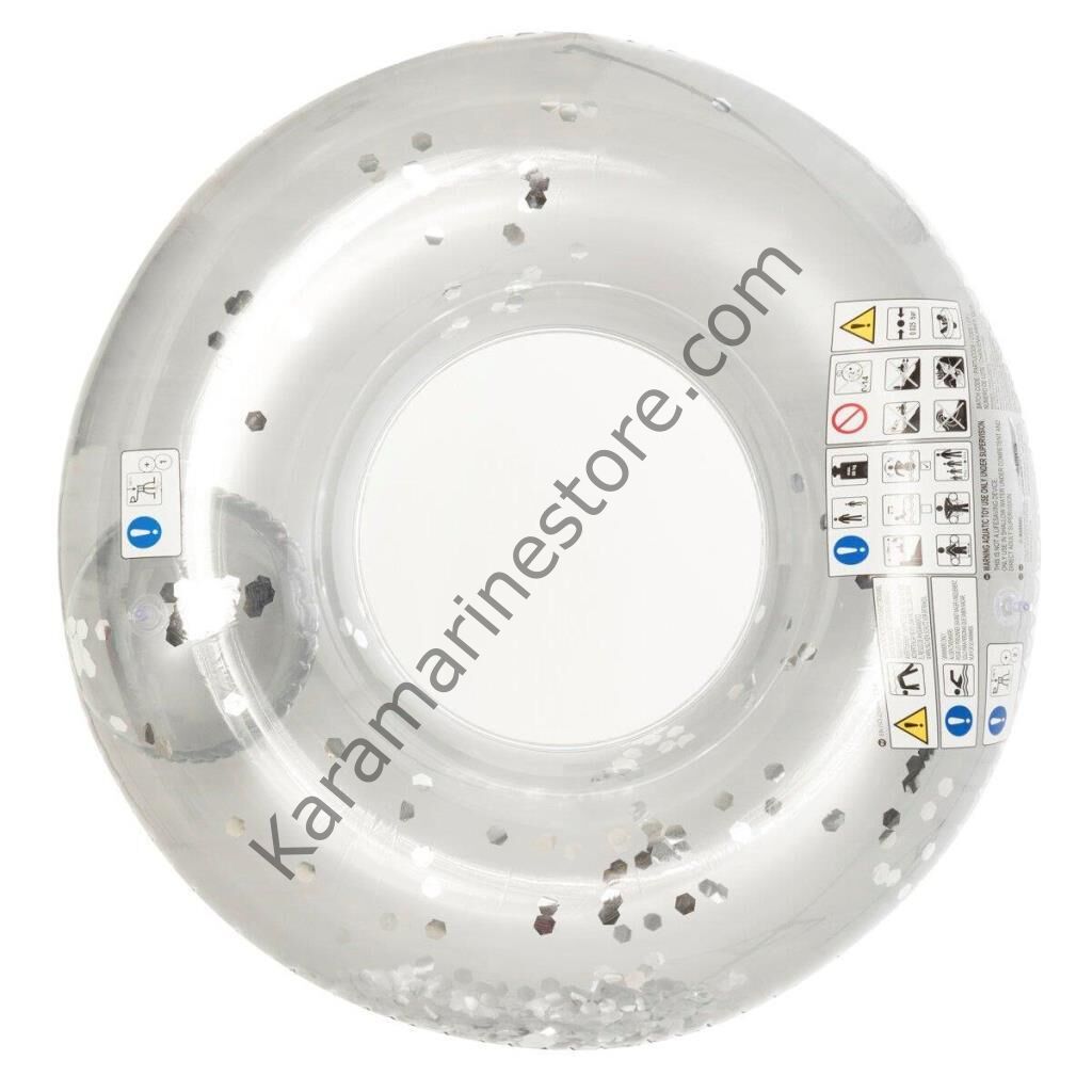 Gümüş Renkli Simli Dev Simit 109 Cm - 554396-ALTIN