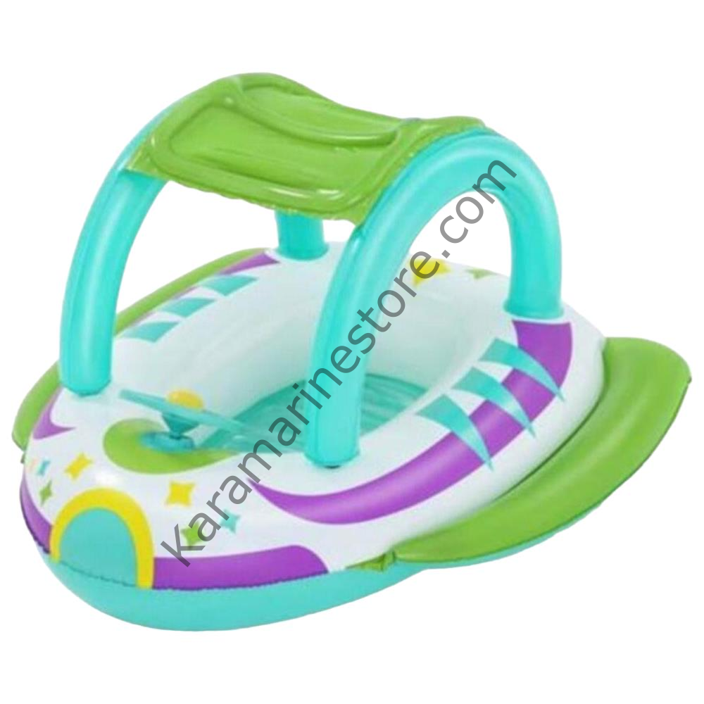 Bestway Gölgelikli Direksiyonlu Kornalı Bot 107x102 Cm - 34149