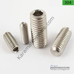 12mm Paslanmaz Setskur Çeşitleri, (Kafasız alyan) DIN916