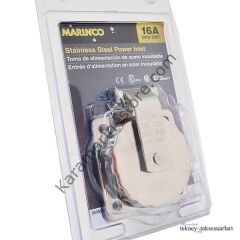 16 Amp. Marinco Paslanmaz Güverte Prizi
