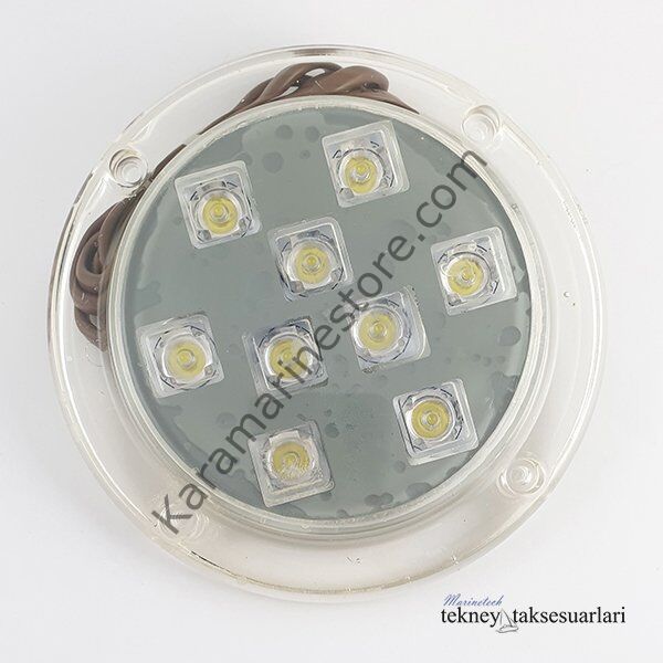 9 LED BEYAZ Su Altı Lambası 12V-24V