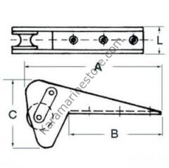 Paslanmaz Baş makarası 370mm