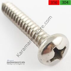 4,8mm Paslanmaz YSB Saç Vidası Çeşitleri DIN7981