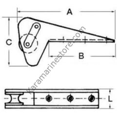 Paslanmaz Baş makarası 590mm