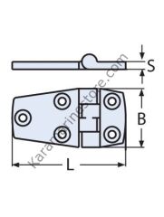 MENTEŞE 38 X 76 X 4MM  316KALİTE