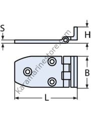 MENTEŞE 38 X 76 X 4MM 316 KALİTE