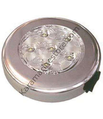 Paslanmaz Tavan Lambası Led 12V Gün ışığı, Düğmeli