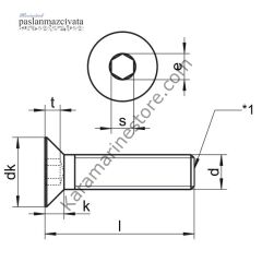 M4 Paslanmaz Havşa Baş İmbus Civata Çeşitleri DIN7991