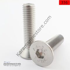 M4 Paslanmaz Havşa Baş İmbus Civata Çeşitleri DIN7991