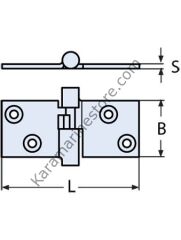 AYRILABİLİR MENTEŞE 38 X 90 X 3MM 316 KALİTE