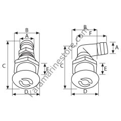 16mm Plastik Oval Tip 90 derece Depo Havalandırma