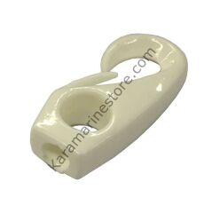 4 ADET 6mm, Plastik Kanca Beyaz