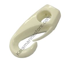 4 ADET 6mm, Plastik Kanca Beyaz