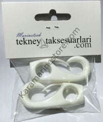 2 ADET 10mm , Plastik Kanca Beyaz