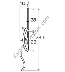 76,5 X 14,5 mm, Paslanmaz Mandallı Kilit