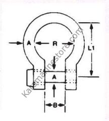 Paslanmaz Omega kilit.      4mm