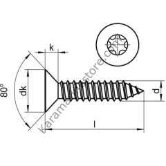 4,2mm Paslanmaz Torx HB Saç Vidası Çeşitleri