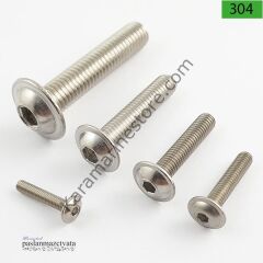 M6 Paslanmaz Pullu Bombe Baş İmbus Civata Çeşitleri