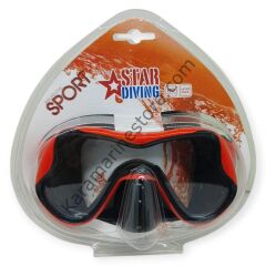 Star Diving Dalış Maskesi Yetişkin - 51704-KIRMIZI
