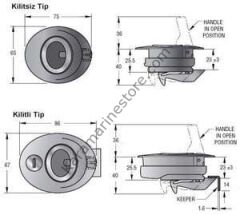 Southco Marine Beetle kulplu kilit