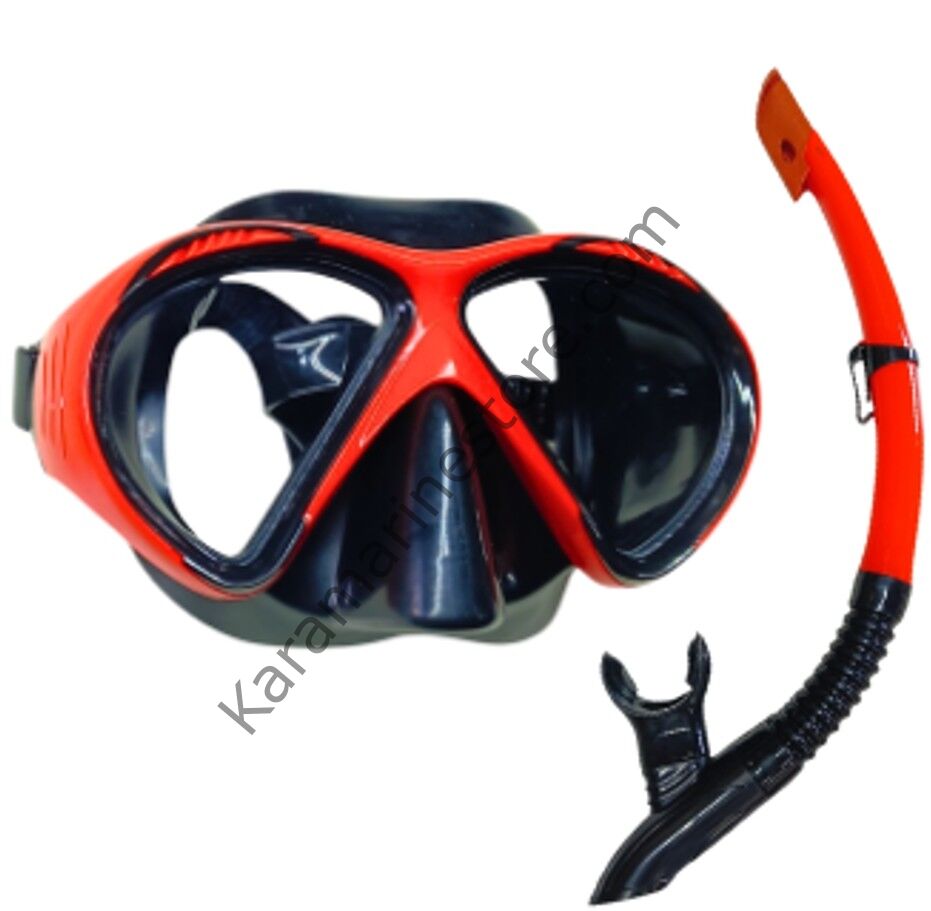 Star Diving Dalış Maskesi ve Snorkel Yetişkin - 51711-KIRMIZI