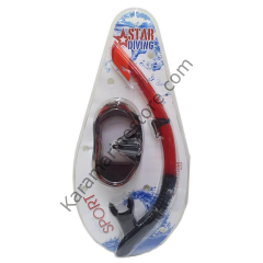Star Diving Dalış Maskesi ve Snorkel Yetişkin - 51712-KIRMIZI