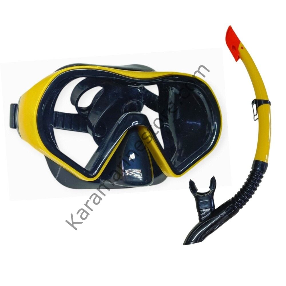 Star Diving Dalış Maskesi ve Snorkel Yetişkin - 51712-SARI