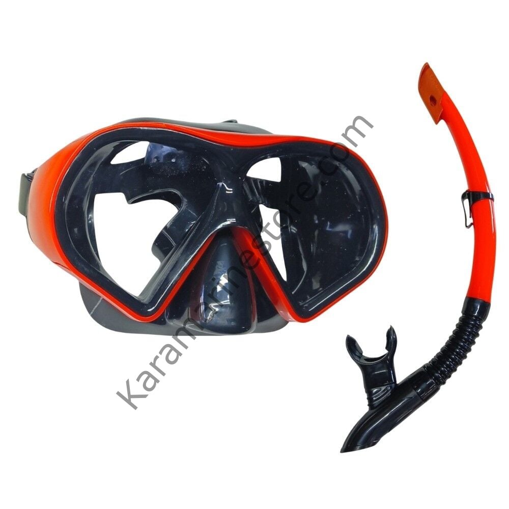 Star Diving Dalış Maskesi ve Snorkel Yetişkin - 51713-KIRMIZI