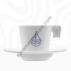MARINE PLATINUM ESPRESSO TÜRK KAHVESİ FİNCANI 70 ML PC BEYAZ