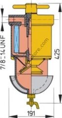 Vetus WS750 su ayırıcı/mazot filtresi