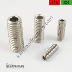 4mm Paslanmaz Setskur Çeşitleri, (Kafasız alyan) DIN916