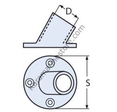 VARDAVELA AYAK 60 DERECE ÇAP:22MM