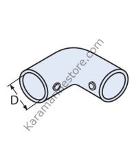 DİRSEK GEÇİŞ 90 DERECE ÇAP:22MM