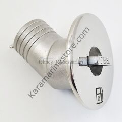 Paslanmaz 38mm (1 1/2) 30' Eğik, Diesel Mazot Dolum Ağzı, Diesel