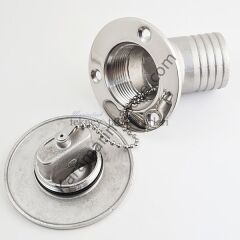 Paslanmaz 38mm (1 1/2) 30' Eğik, Diesel Mazot Dolum Ağzı, Diesel