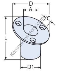 30mm Bayrak Direği Ayağı